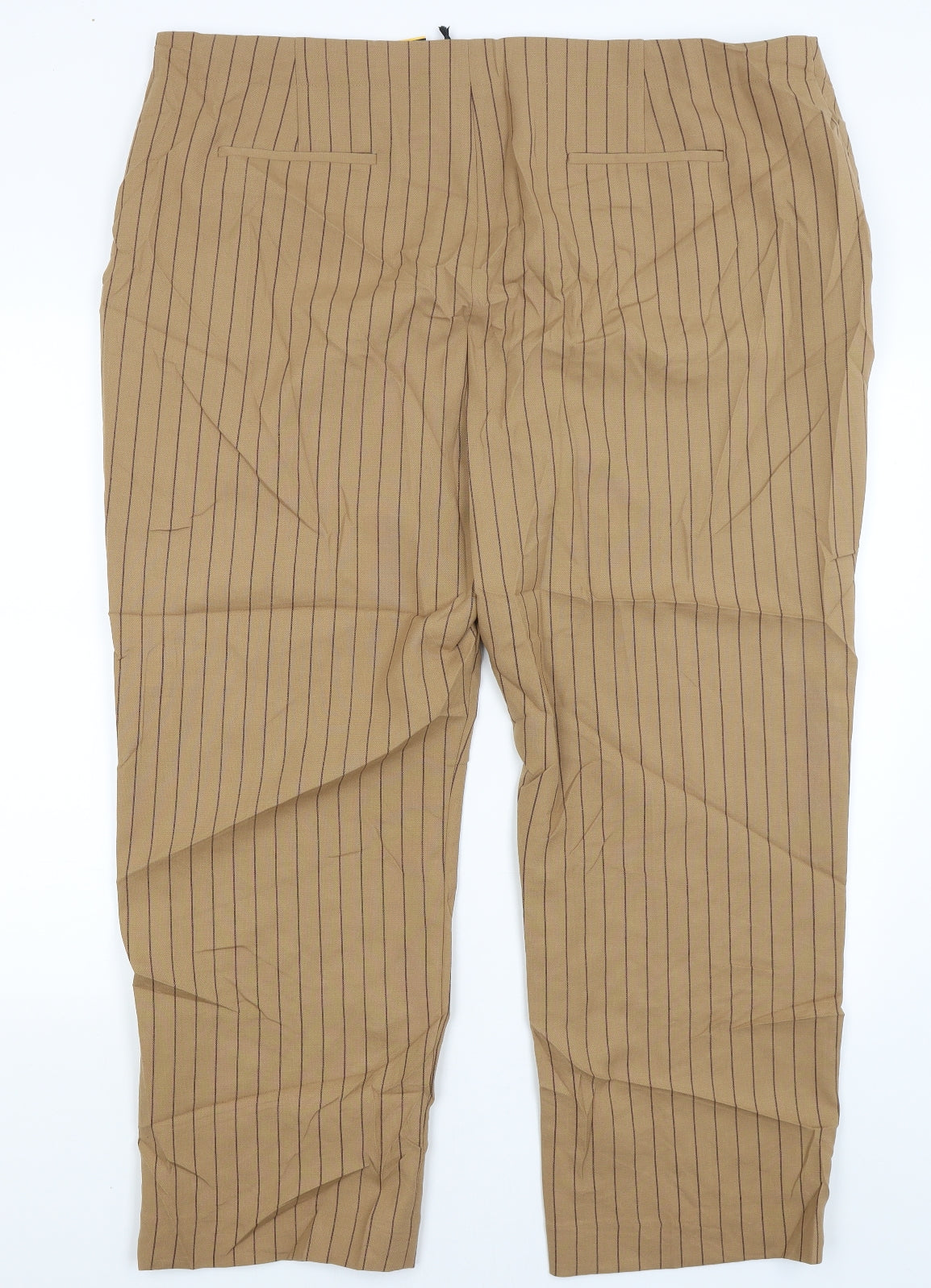 Autograph Womens Brown Striped  Trousers  Size 24 L27 in