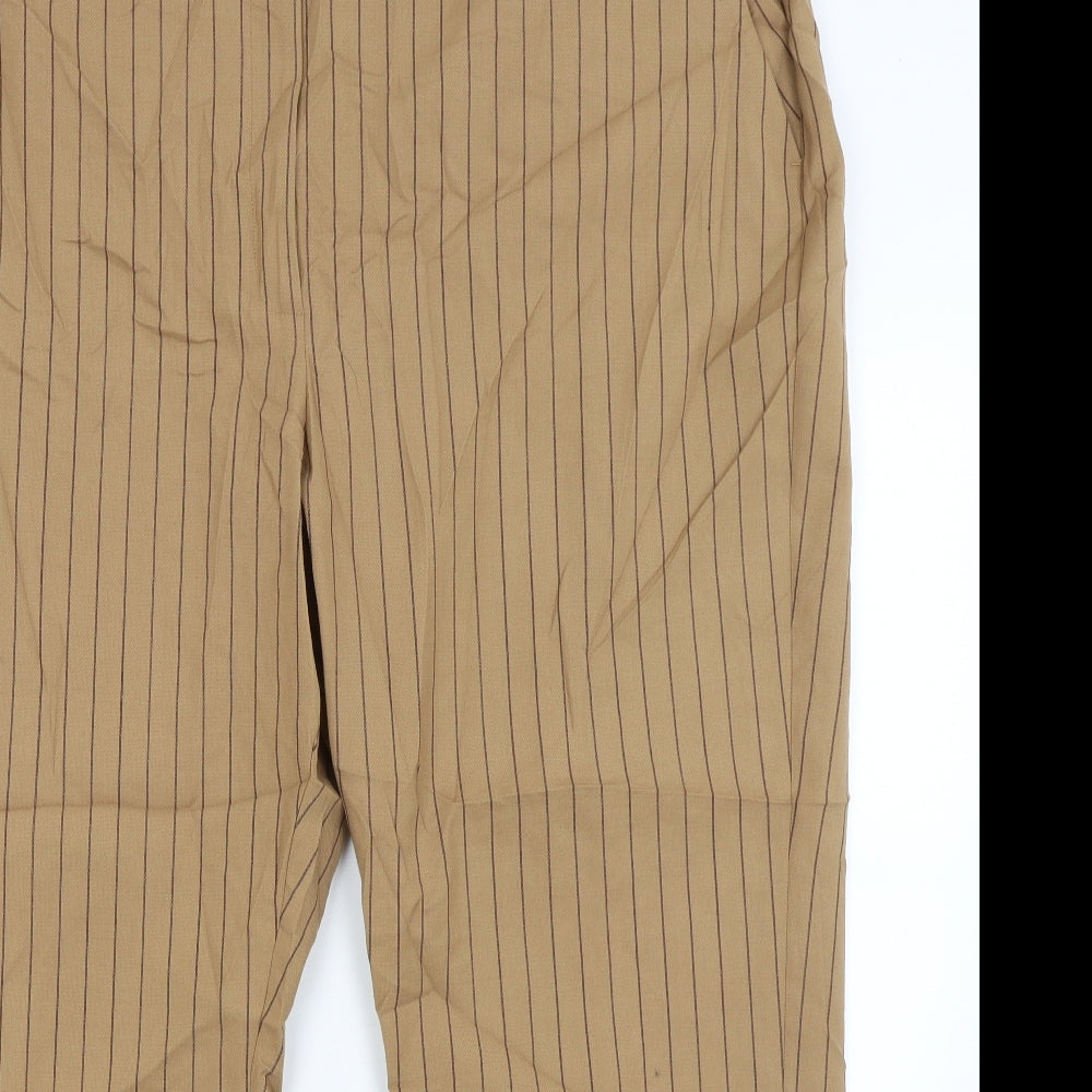 Autograph Womens Brown Striped  Trousers  Size 24 L27 in