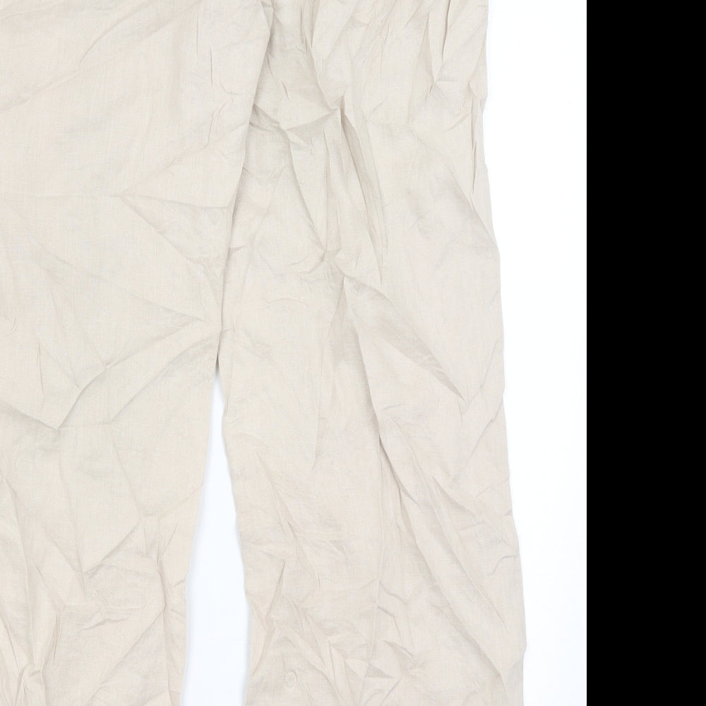 M&S Womens Beige   Trousers  Size 14 L29 in