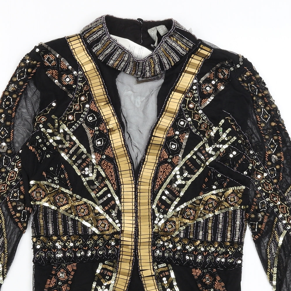 ASOS Womens Black   Bodysuit One-Piece Size 10