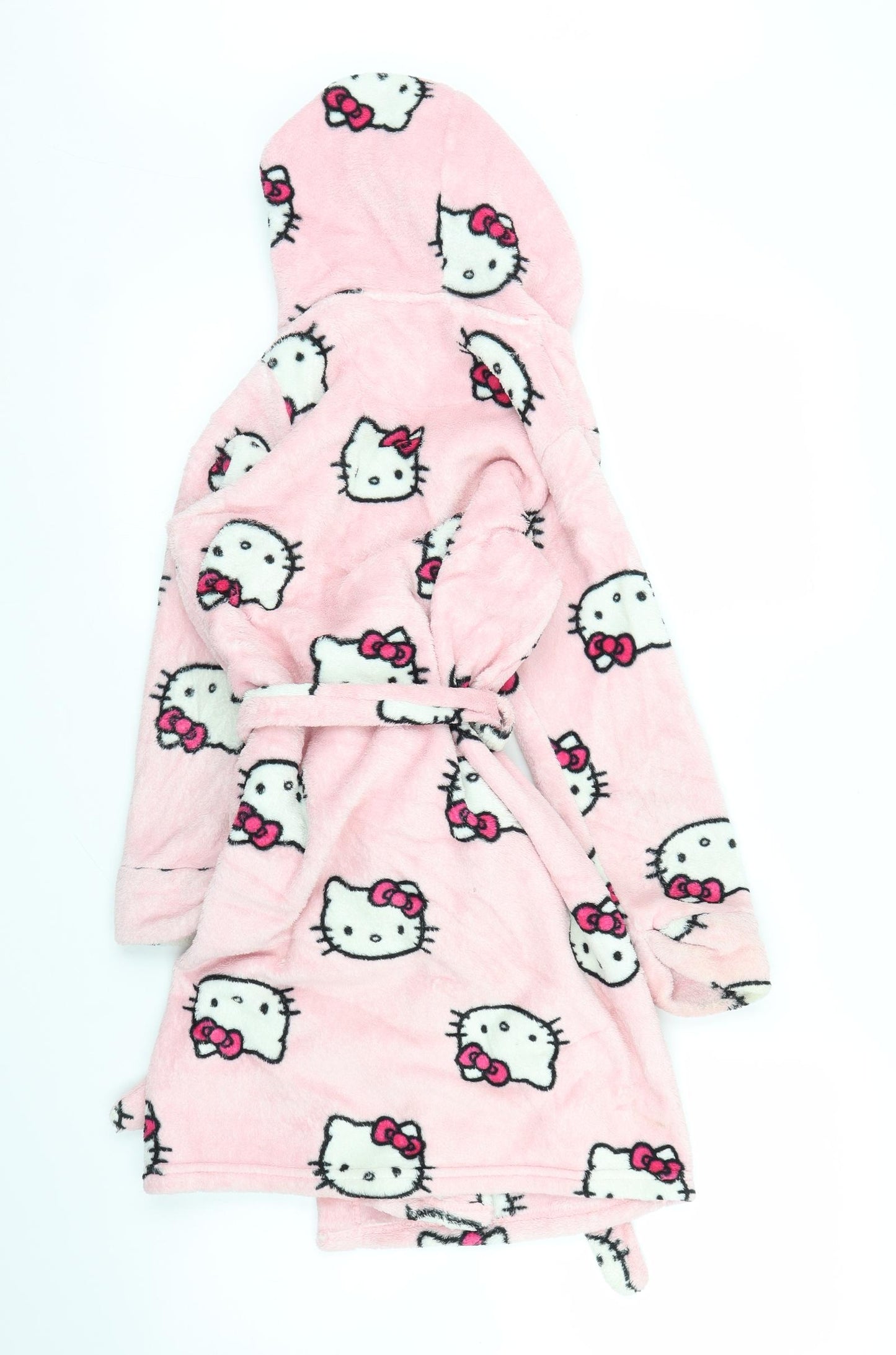 M&S Girls Pink Solid  Capri Robe Size 7-8 Years  - Hello Kitty