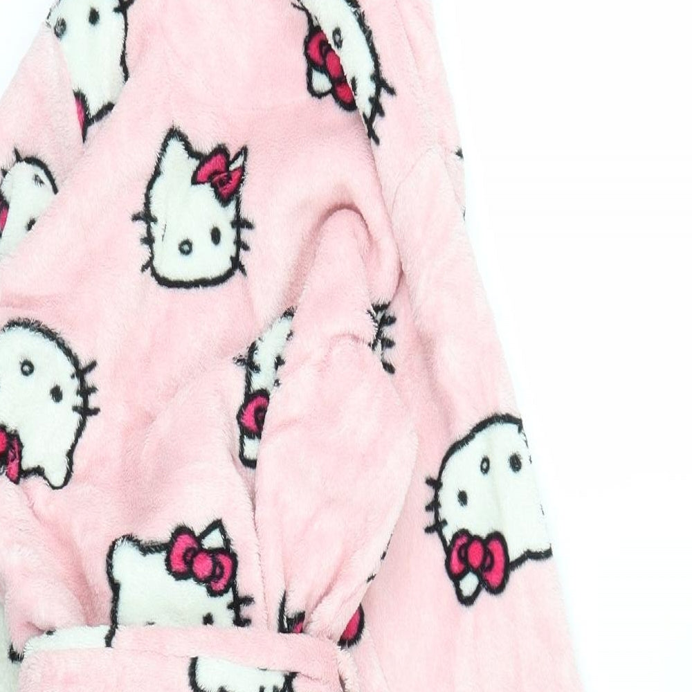 M&S Girls Pink Solid  Capri Robe Size 7-8 Years  - Hello Kitty