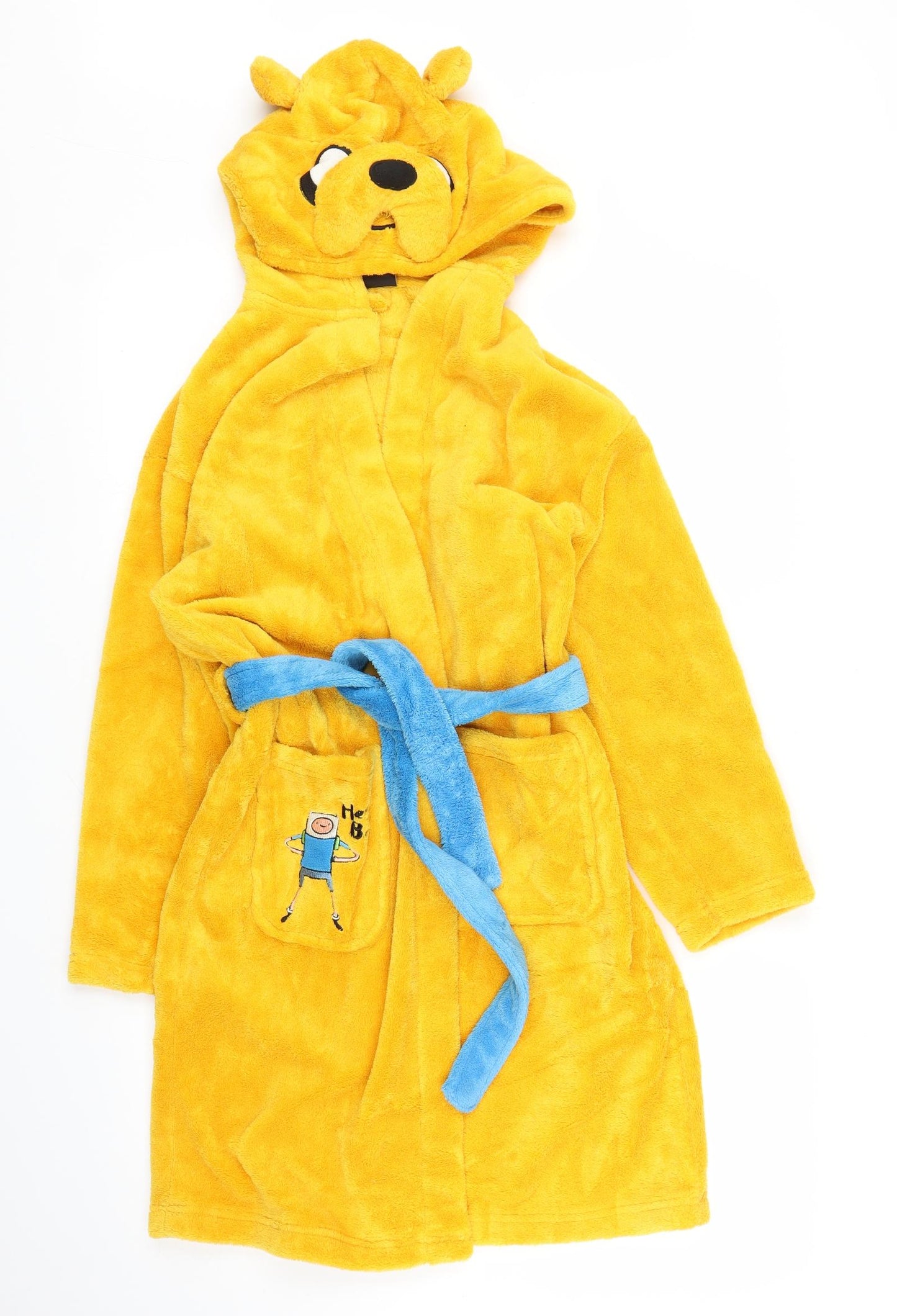 NEXT Girls Yellow Solid  Capri Robe Size 11 Years  - Adventure Time