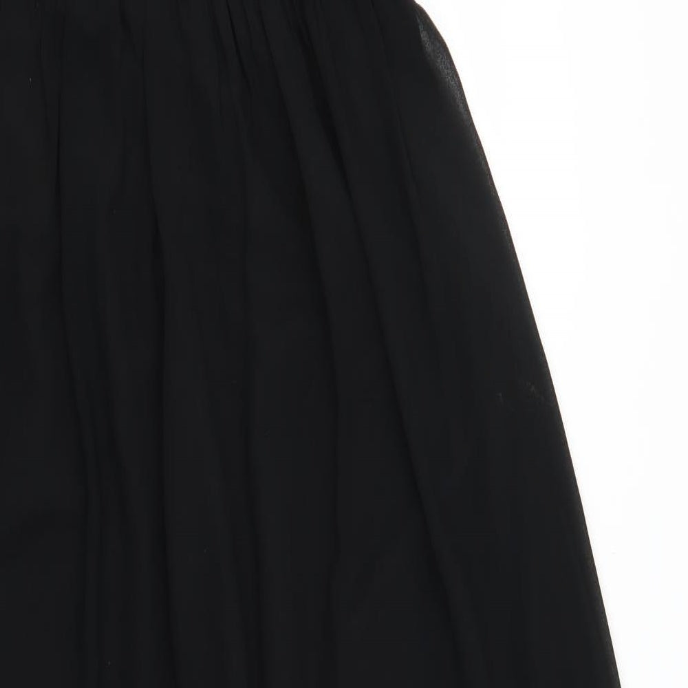 Quiz Womens Black Floral  A-Line  Size 16