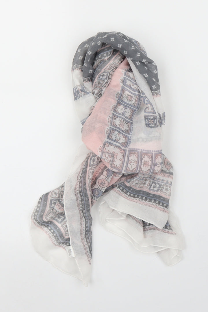 Preworn Unisex Pink Geometric   Scarf