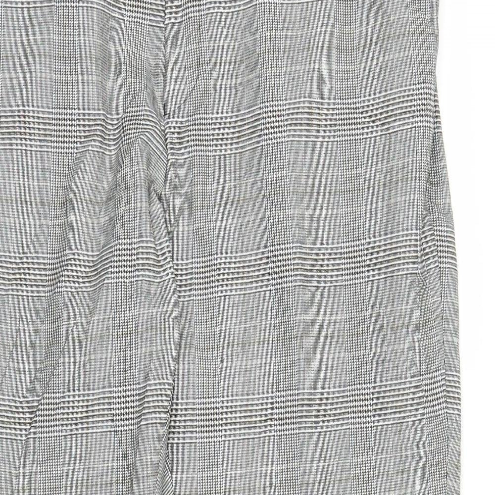 Burton Mens Grey Plaid  Trousers  Size 40 in L29 in