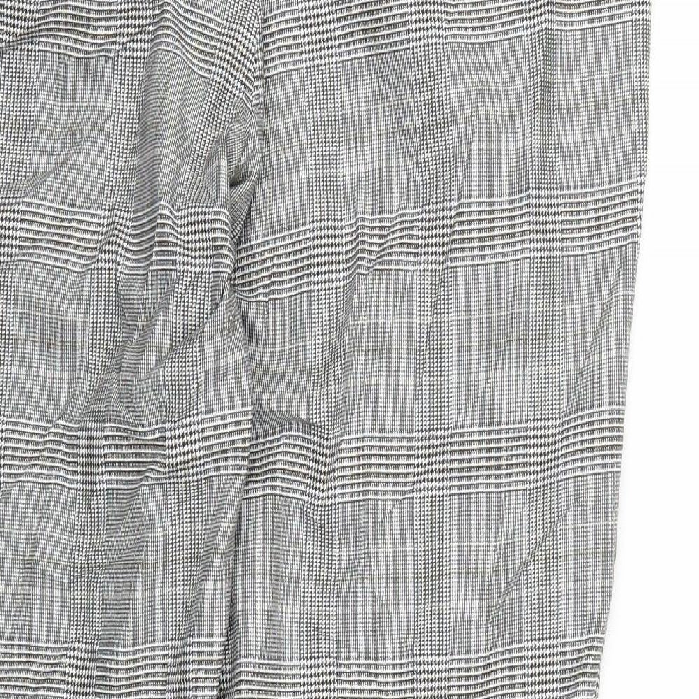 Burton Mens Grey Plaid  Trousers  Size 40 in L29 in