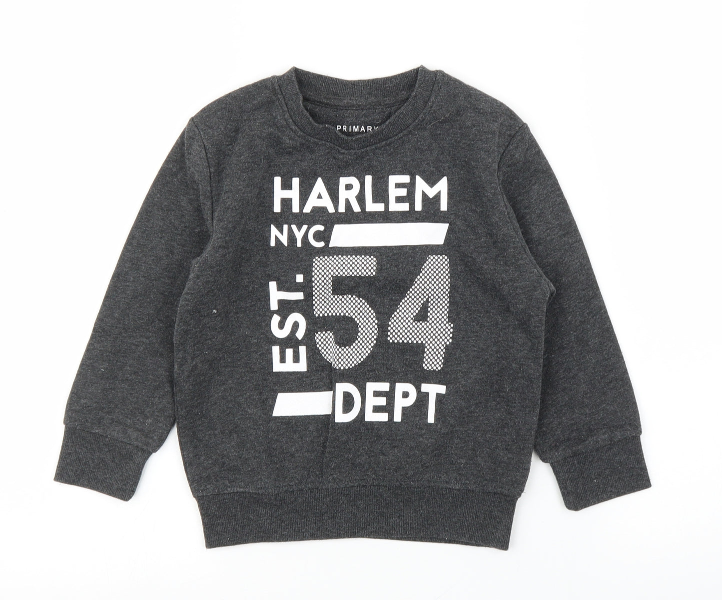 Primark Boys Grey   Pullover Jumper Size 3-4 Years