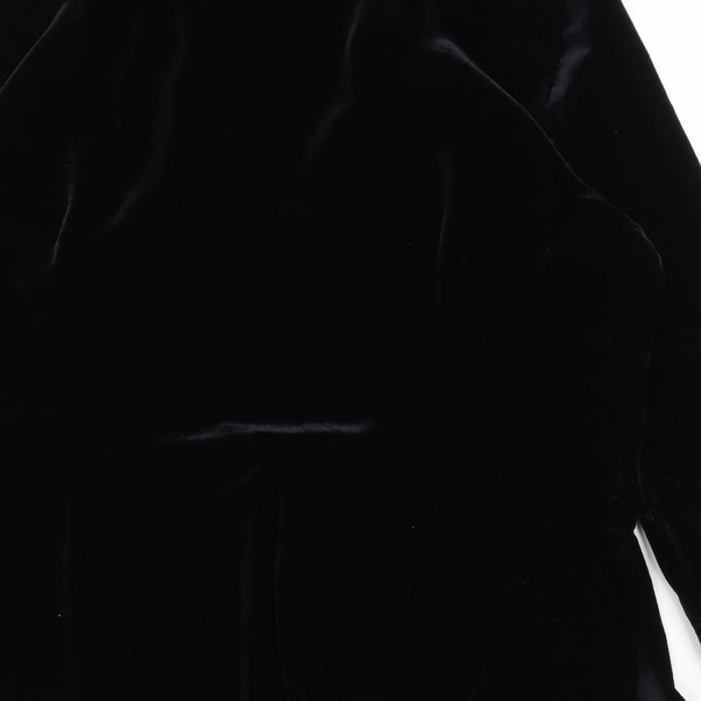 Debenhams Womens Black  Velvet Cardigan Jumper Size 18