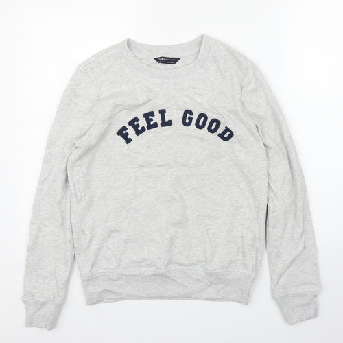 M&S Womens Grey   Pullover Jumper Size 6