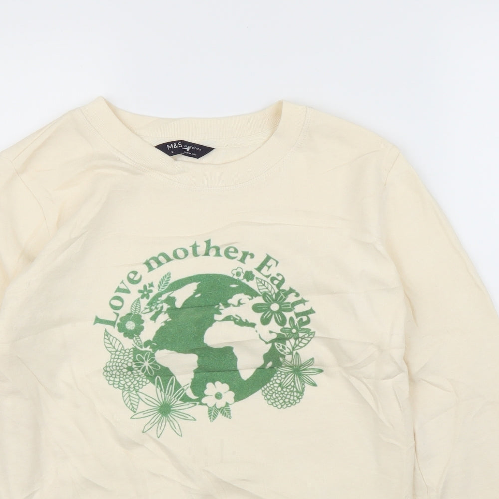 M&S Womens Ivory   Pullover Jumper Size 6