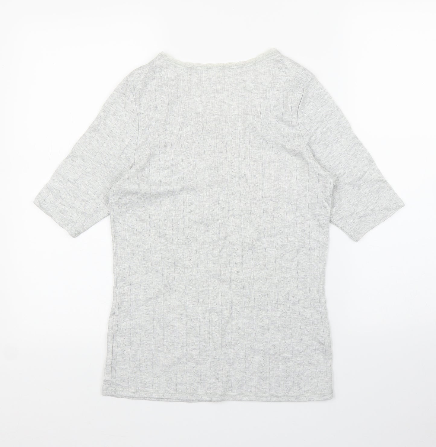 M&S Womens Grey   Basic T-Shirt Size 16