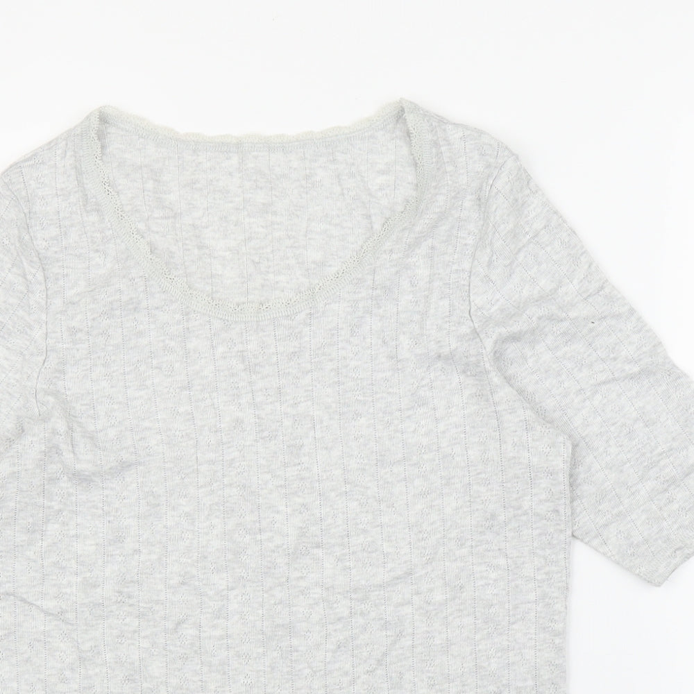 M&S Womens Grey   Basic T-Shirt Size 16