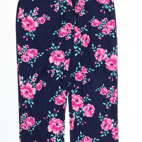 Boux Womens Blue Floral  Chemise Pyjama Pants Size 8