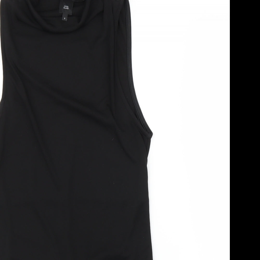 River Island Womens Black   Tunic Blouse Size 8