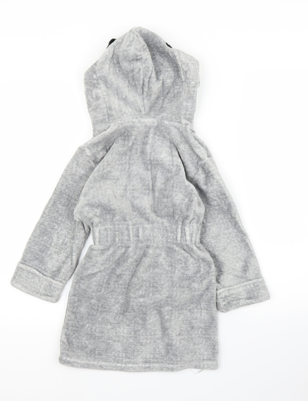 Pekkel Boys Grey Solid   Robe Size 4-5 Years  - Zebra