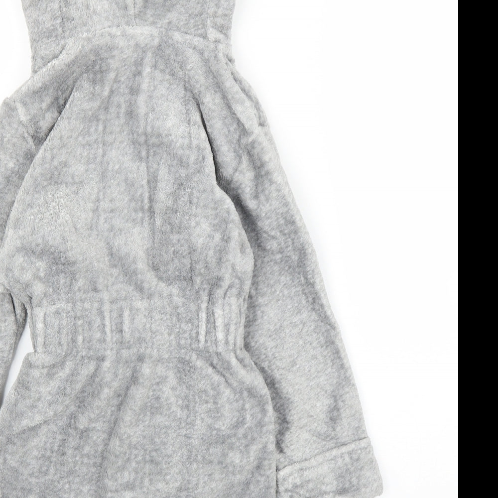 Pekkel Boys Grey Solid   Robe Size 4-5 Years  - Zebra