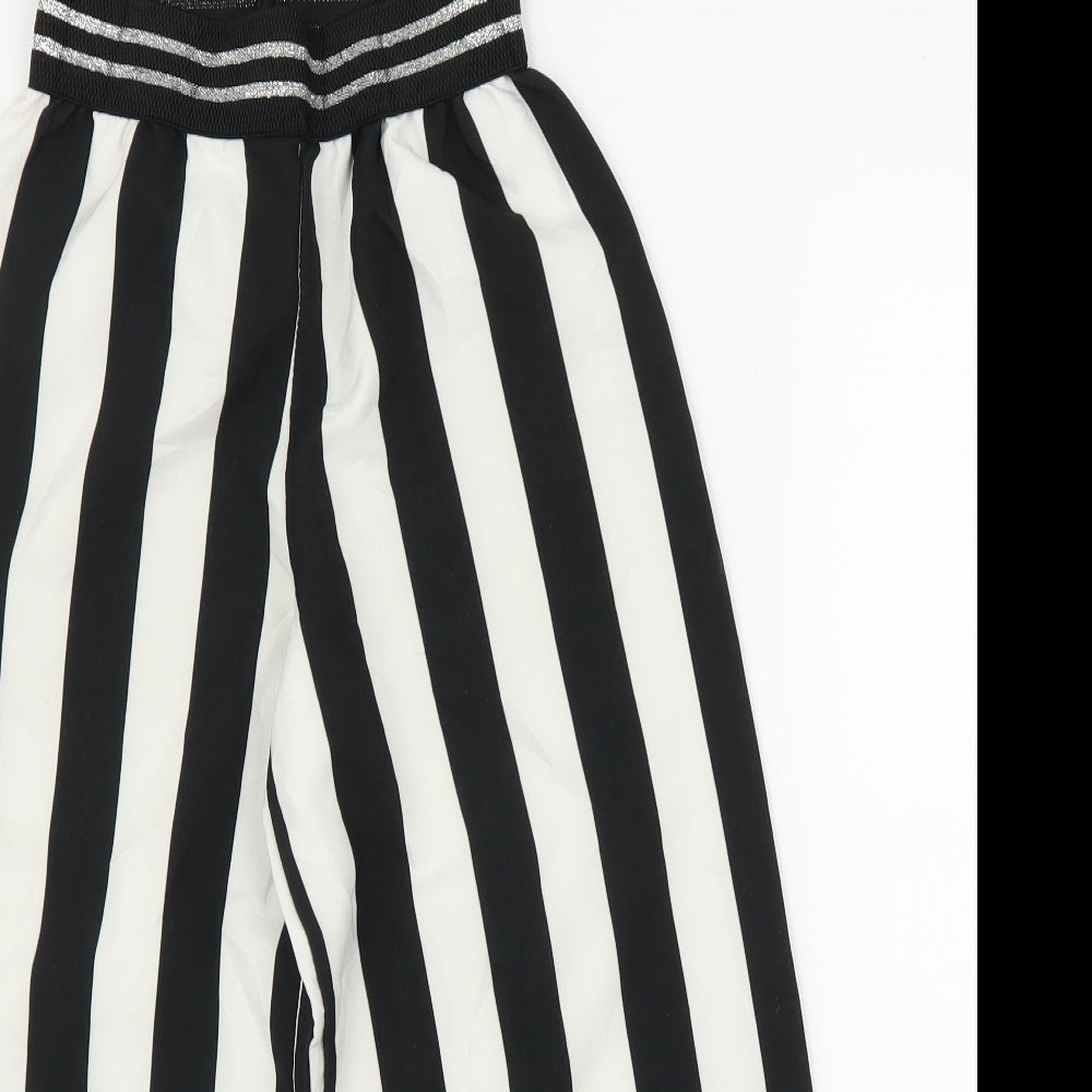 Preworn Womens White Striped  Bloomer Trousers Size S