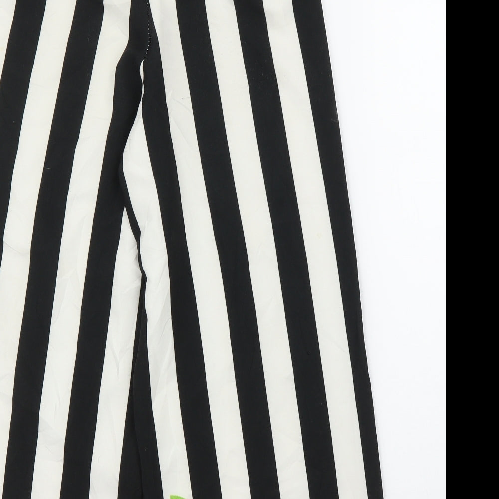 Preworn Womens White Striped  Bloomer Trousers Size S