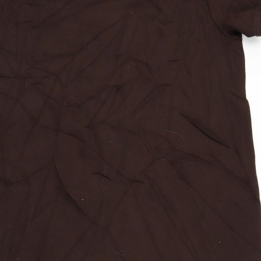 Nina Leonard Womens Brown   Tunic Blouse Size 3XL