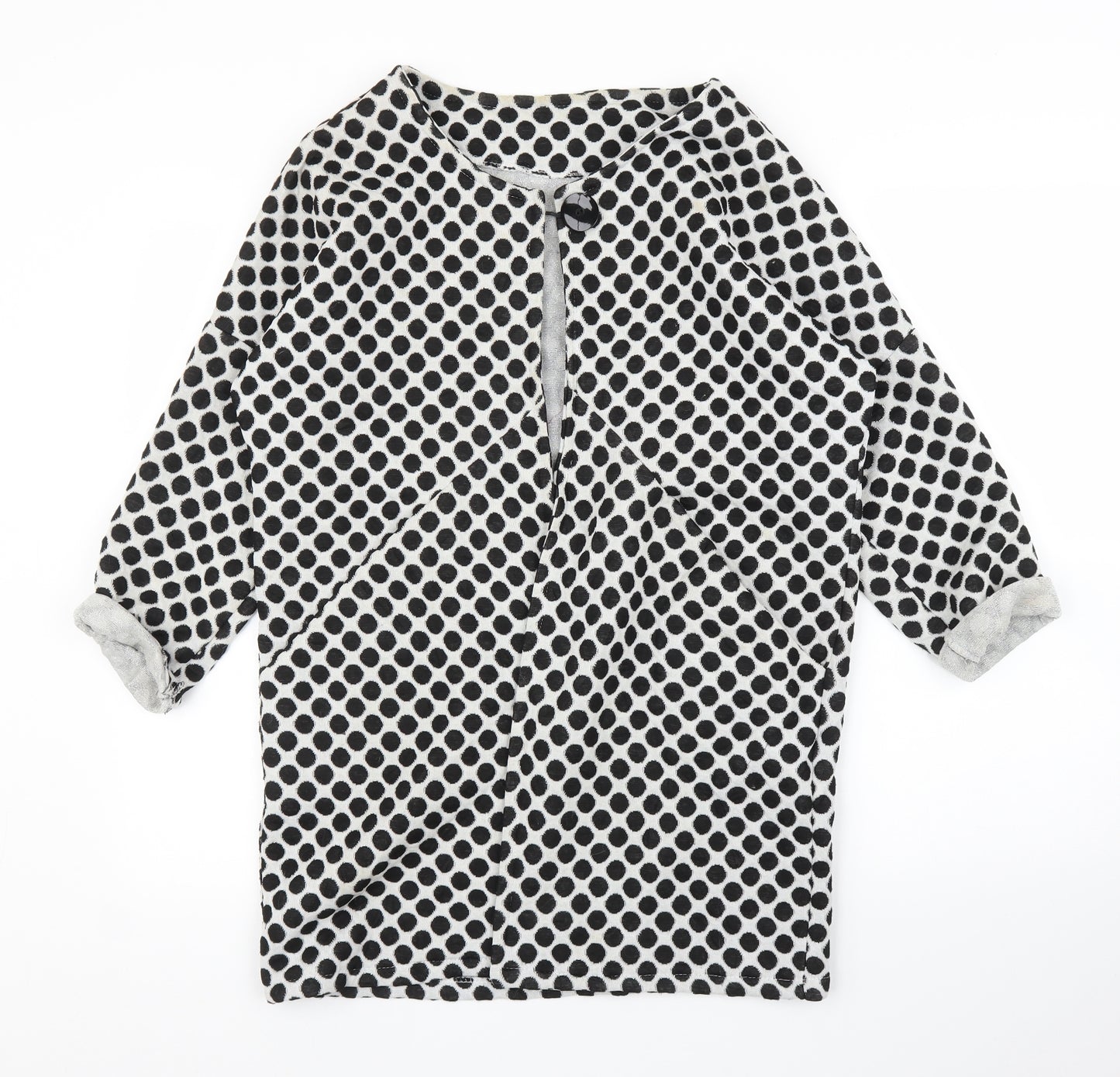 Preworn Womens Black Polka Dot  Cardigan Jumper Size M