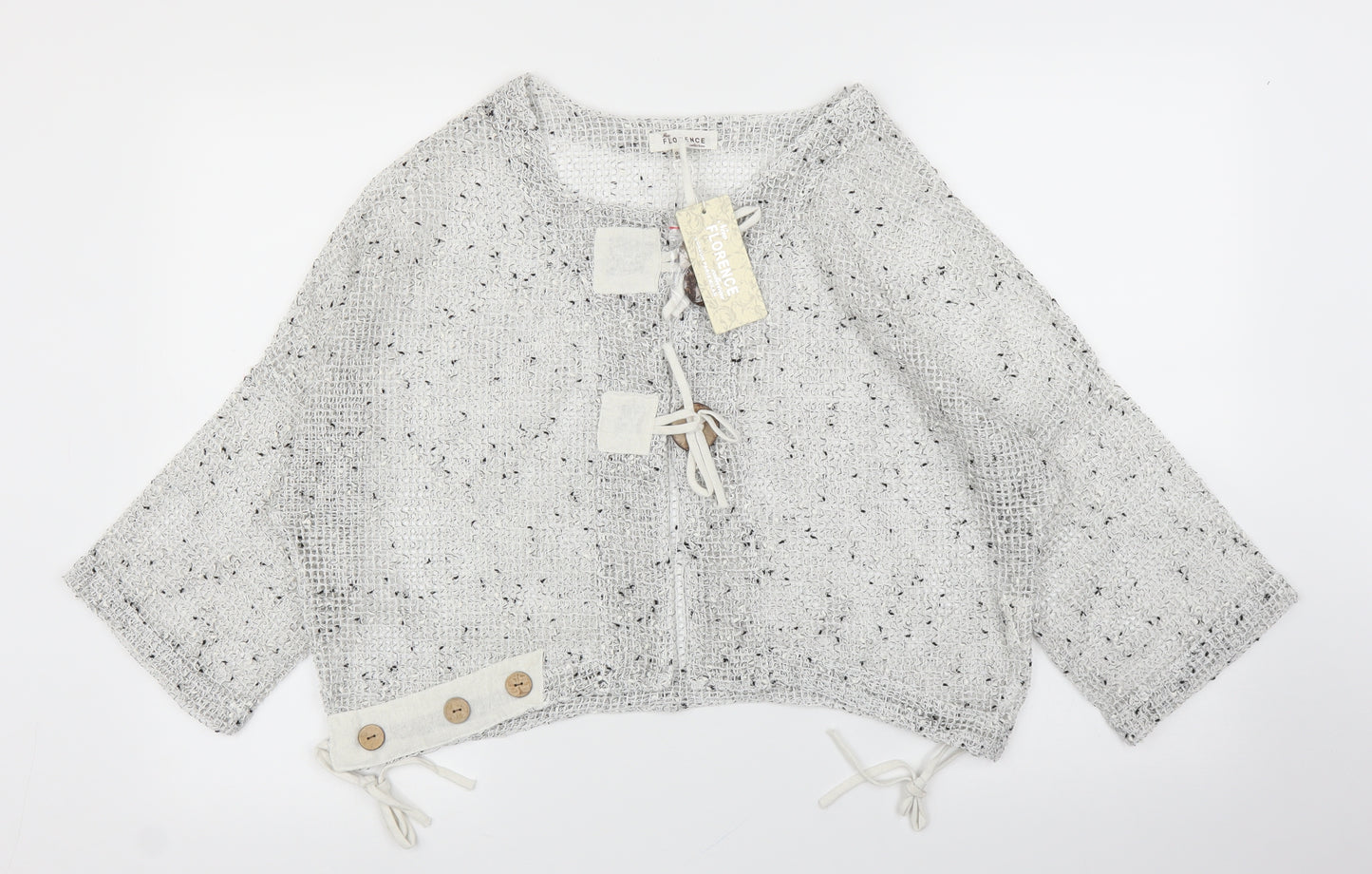 Florence Womens Grey   Cardigan Jumper One Size