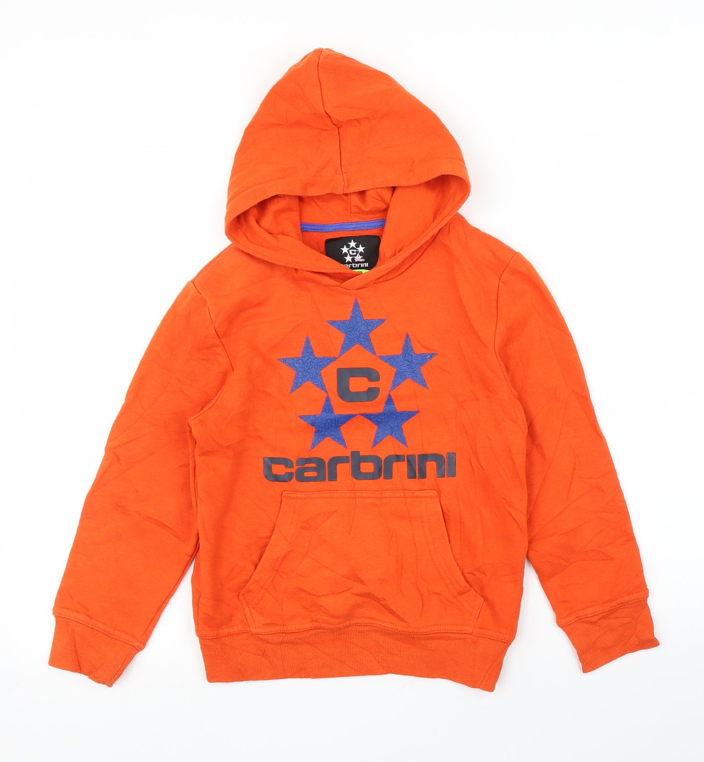 Carbrini Boys Orange   Pullover Hoodie Size 9 Years