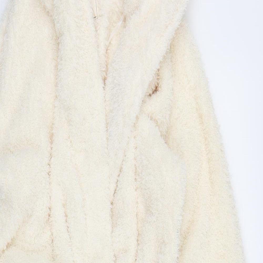 M&S Womens Ivory Solid  Chemise Robe Size M