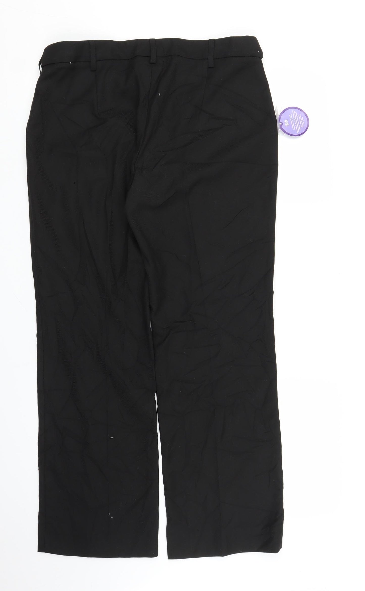 Simon Jersey Womens Black   Trousers  Size 12 L27 in