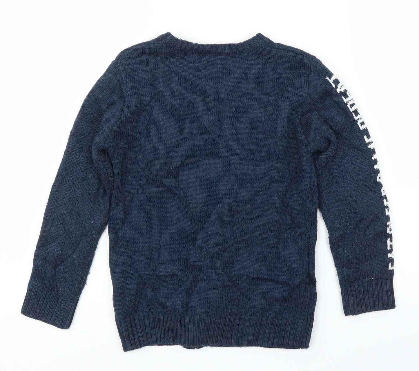 George Boys Blue   Pullover Jumper Size 6-7 Years  - Christmas
