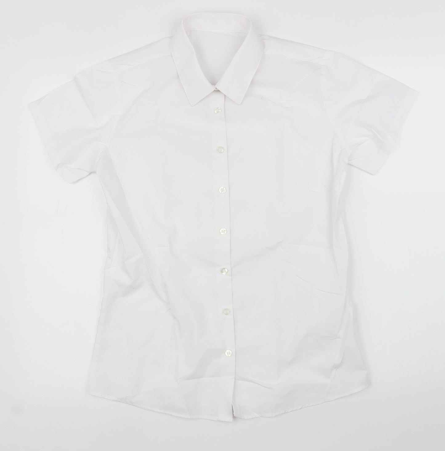 George Girls White   Basic Button-Up Size 13-14 Years