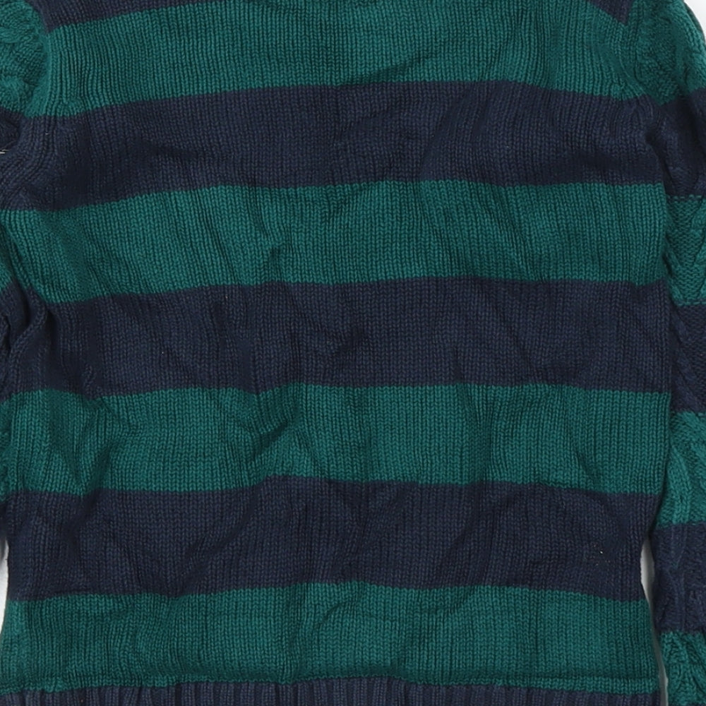NEXT Boys Green Striped  Pullover Jumper Size 4 Years