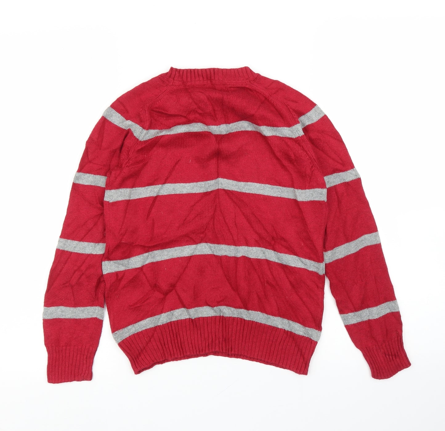 Gap Boys Red Striped  Pullover Jumper Size 6-7 Years