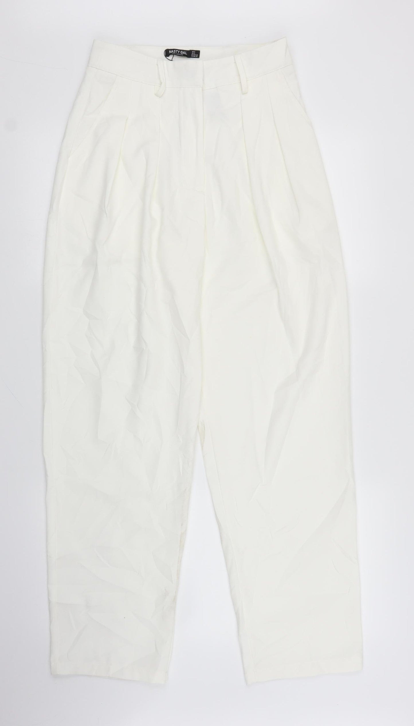 Nasty Gal Womens Ivory   Trousers  Size 6 L29 in