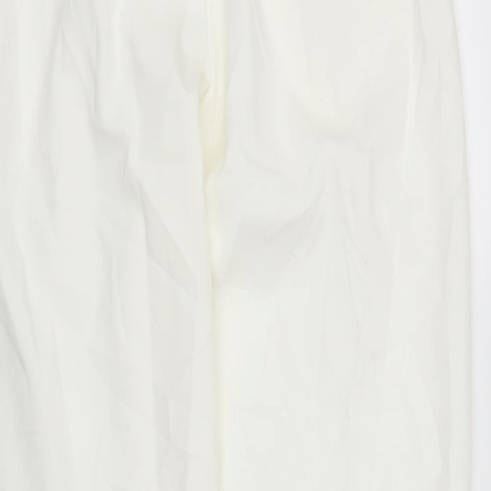 Nasty Gal Womens Ivory   Trousers  Size 6 L29 in