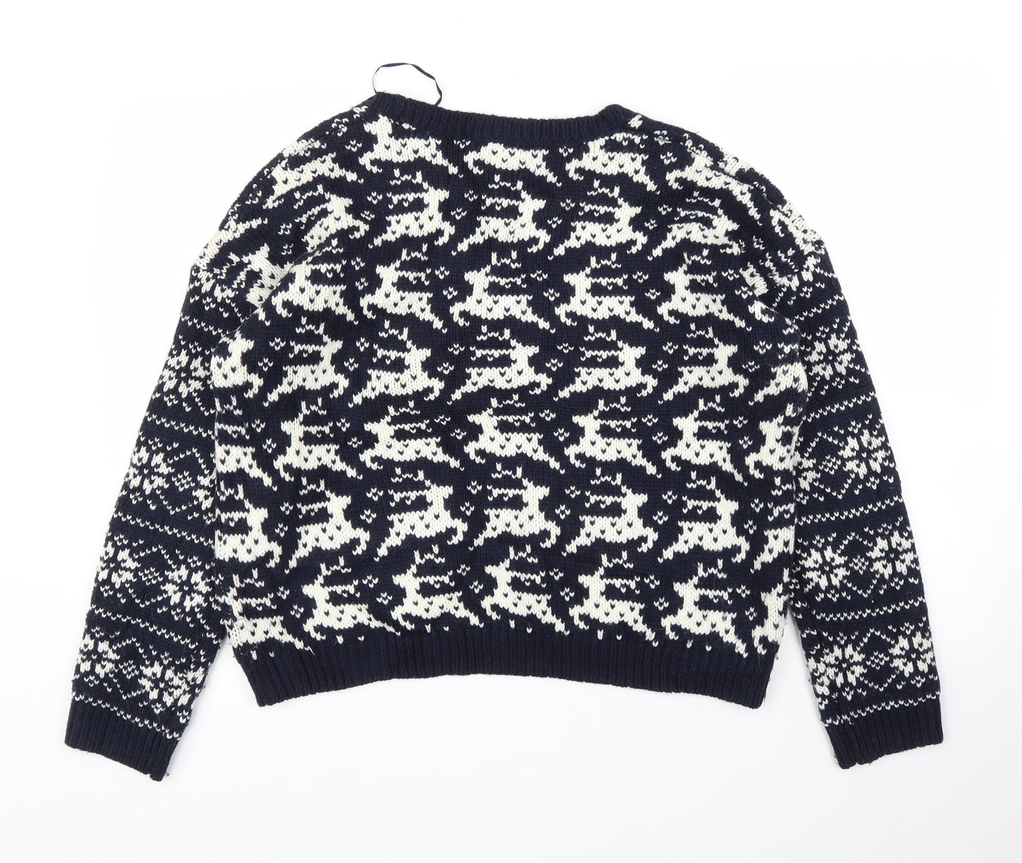 TU Womens Blue Fair Isle  Pullover Jumper Size 18