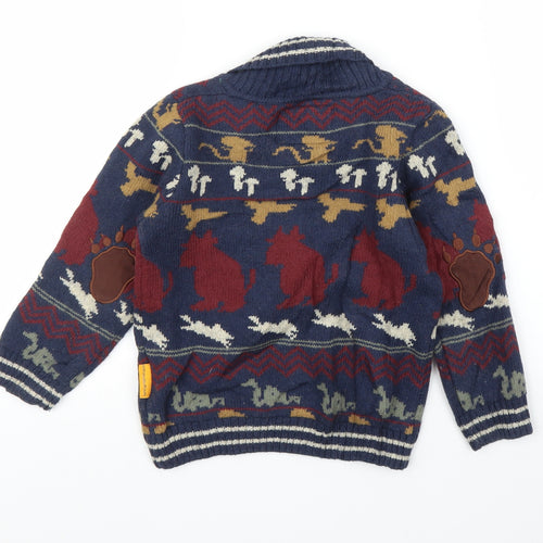 TU Boys Blue Fair Isle  Pullover Jumper Size 3-4 Years  - Gruffalo