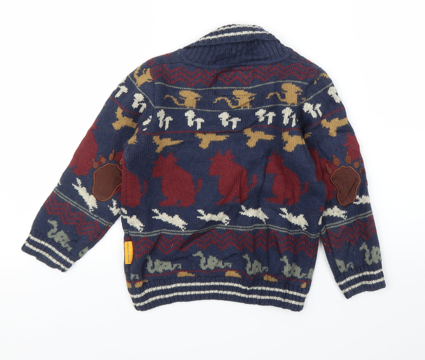 TU Boys Blue Fair Isle  Pullover Jumper Size 3-4 Years  - Gruffalo