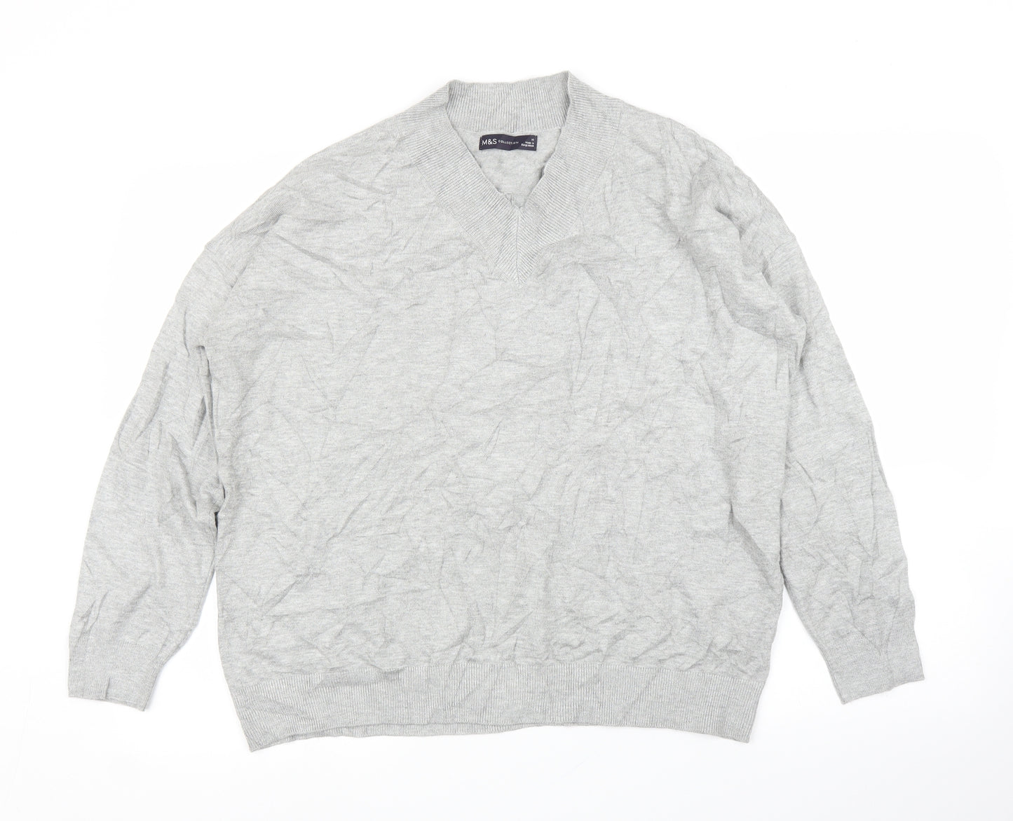 M&S Mens Grey   Pullover Jumper Size M