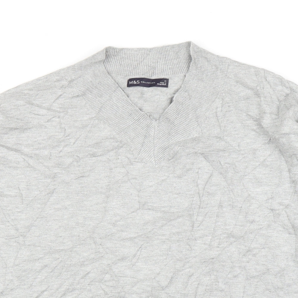 M&S Mens Grey   Pullover Jumper Size M