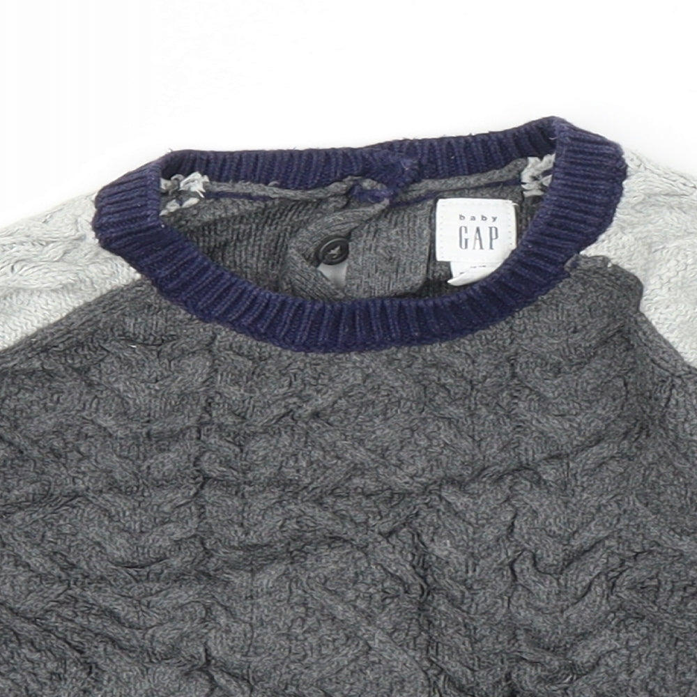 Gap Boys Grey   Pullover Jumper Size 12-18 Months