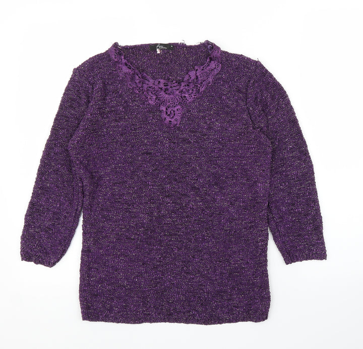 BM Womens Purple   Pullover Jumper Size M