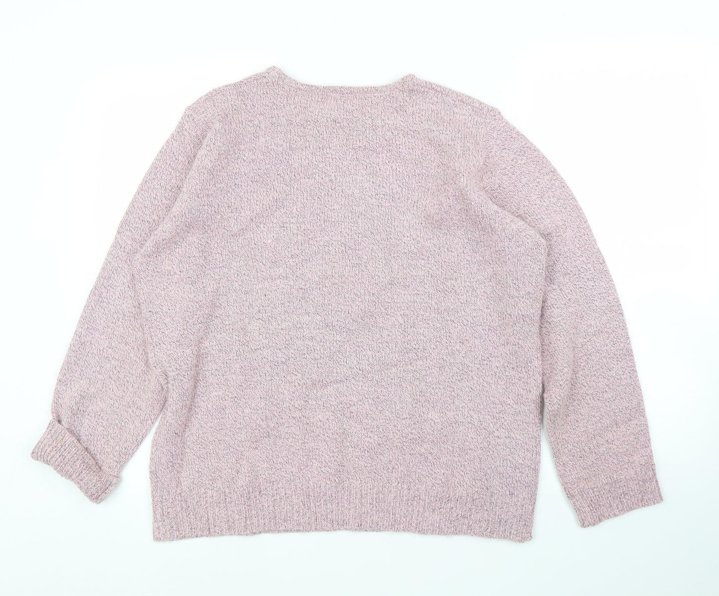 Damart Womens Pink Floral  Pullover Jumper Size 18