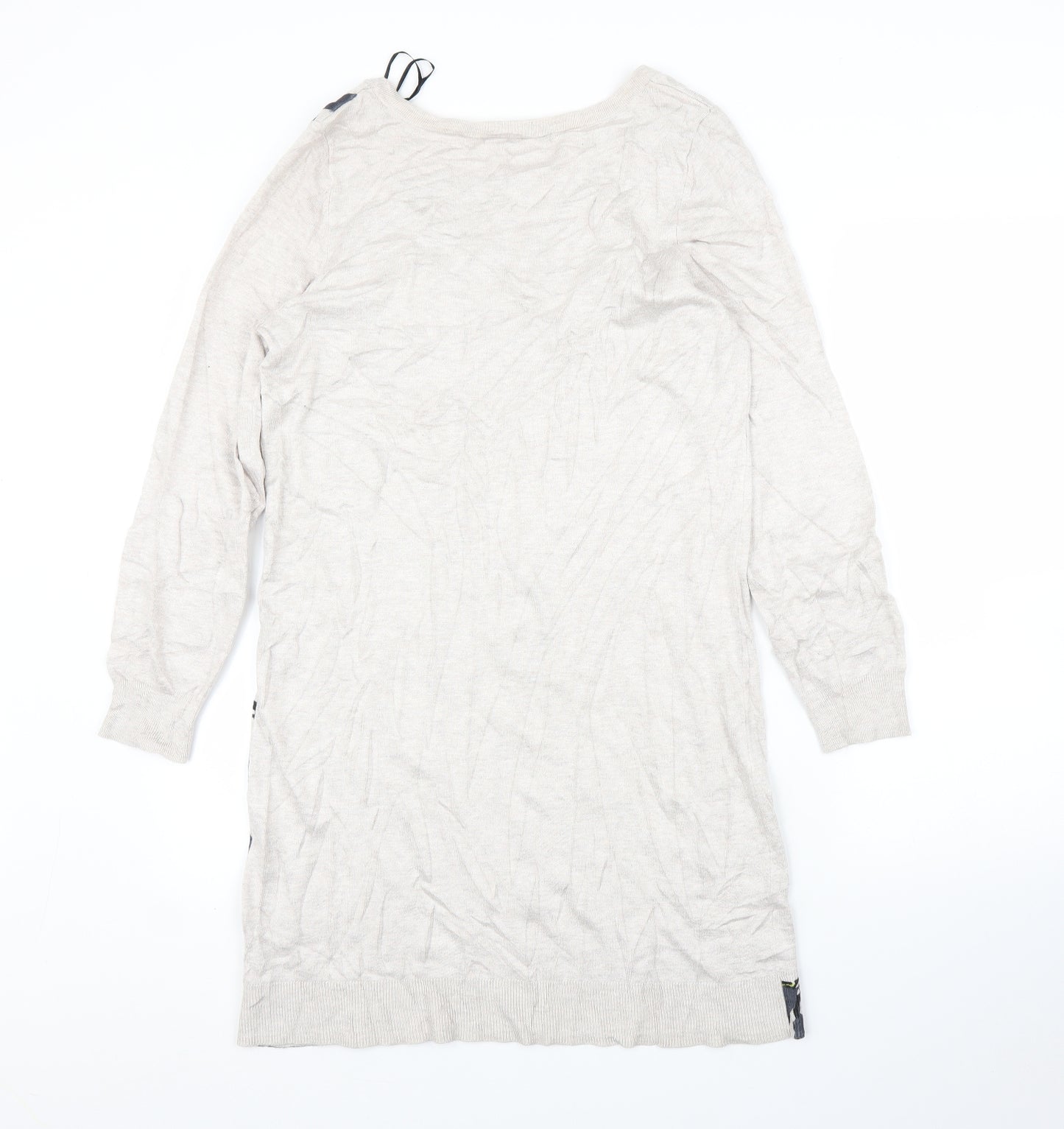 George Womens Beige Floral  Tunic Blouse Size 14