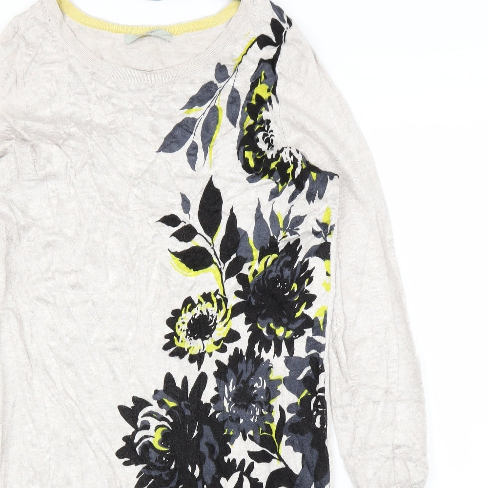 George Womens Beige Floral  Tunic Blouse Size 14