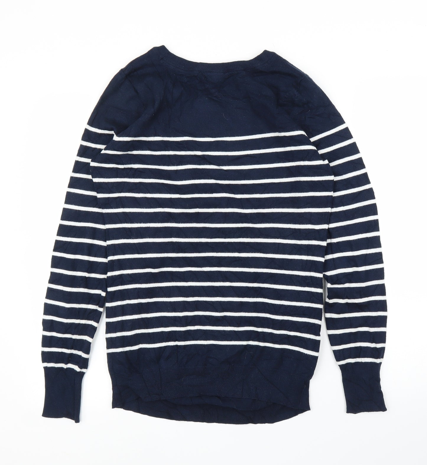 H&M Womens Blue Striped  Tunic Blouse Size M