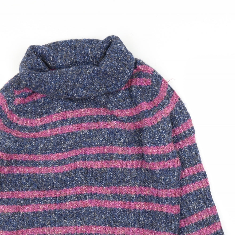 Shrinking Violet Womens Purple Striped  Pullover Jumper Size S