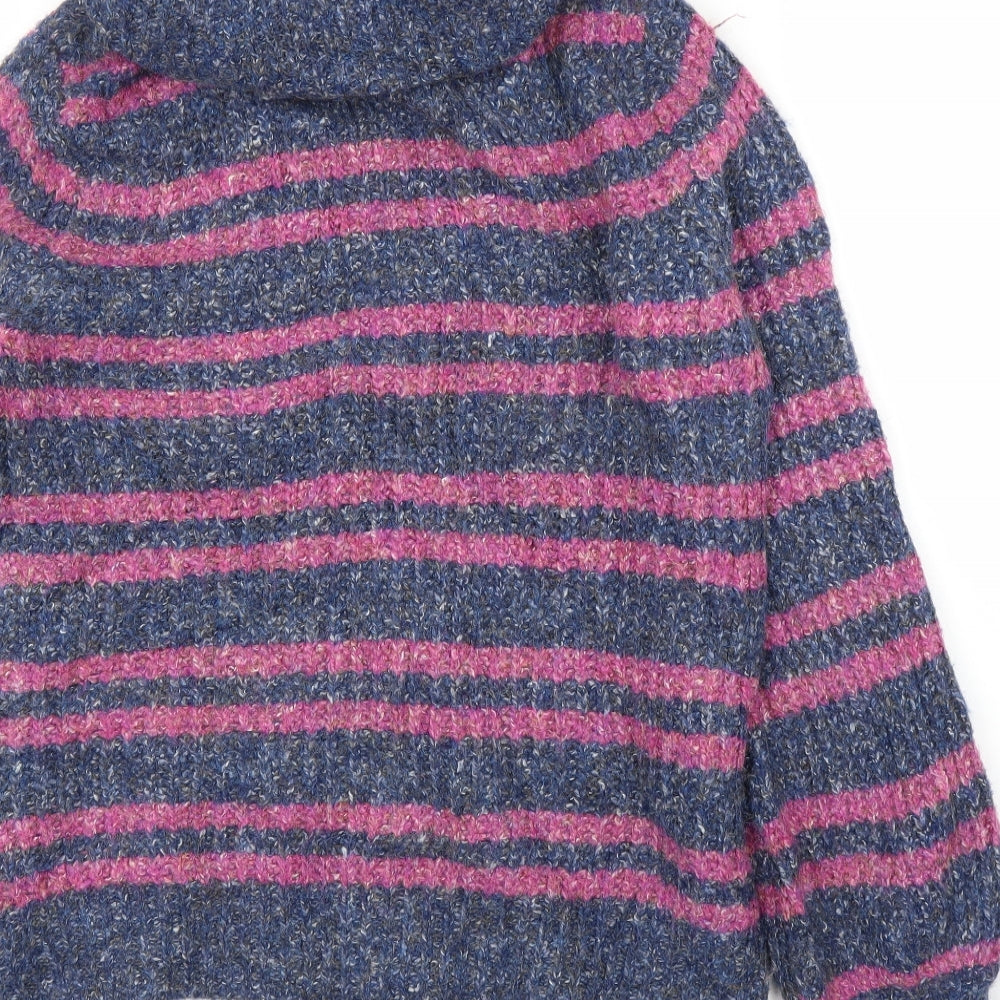 Shrinking Violet Womens Purple Striped  Pullover Jumper Size S