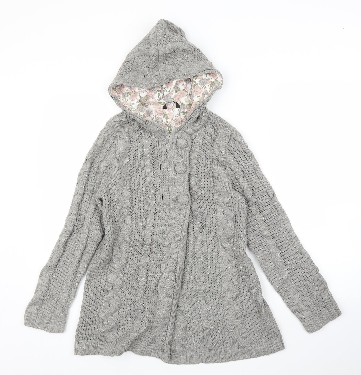 George Girls Grey   Cardigan Jumper Size 12-13 Years