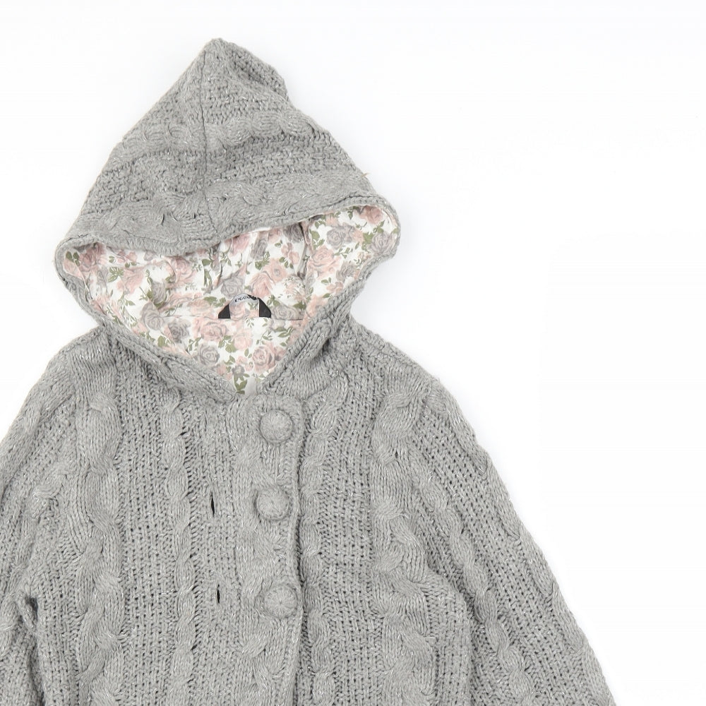 George Girls Grey   Cardigan Jumper Size 12-13 Years